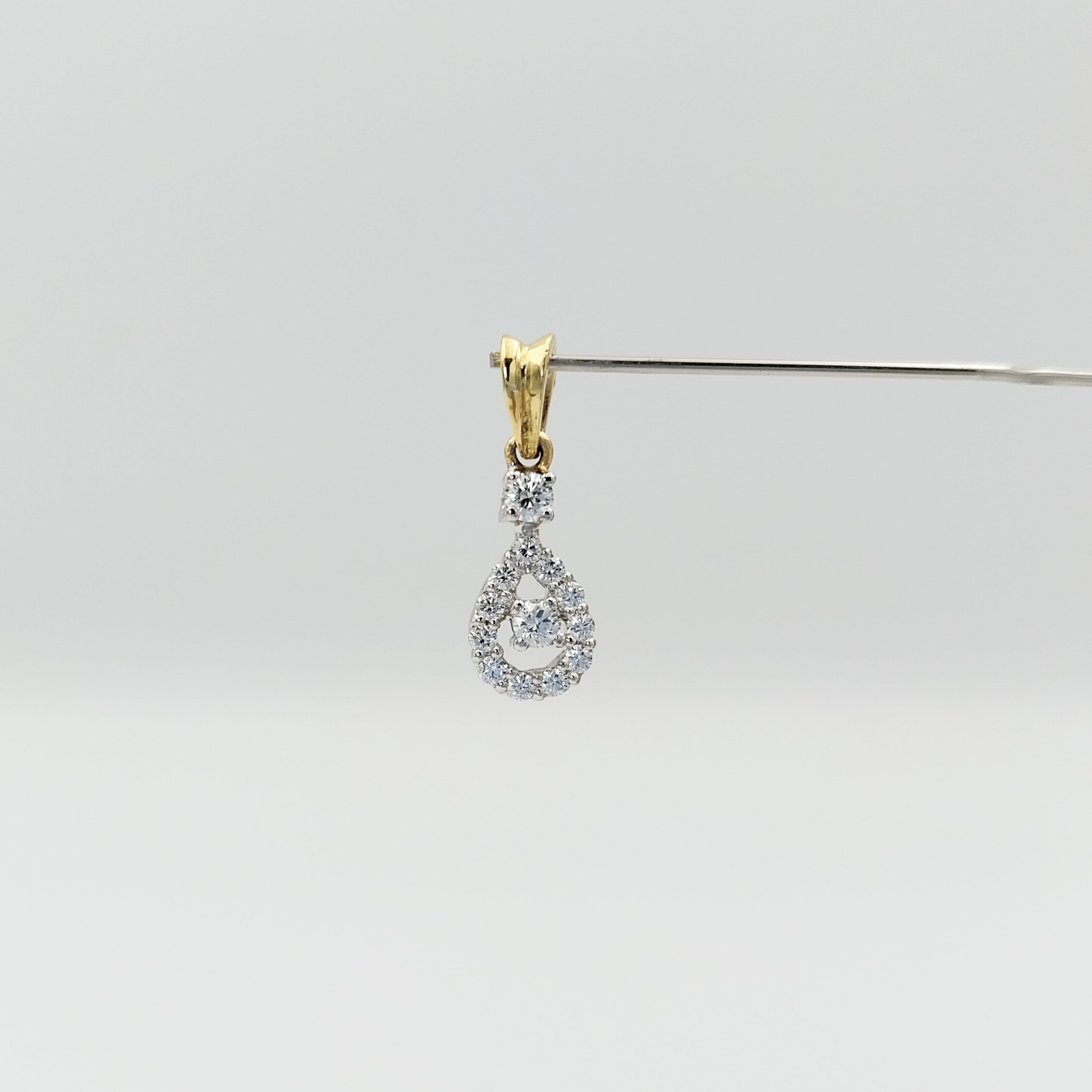 Water droplet Diamond pendent