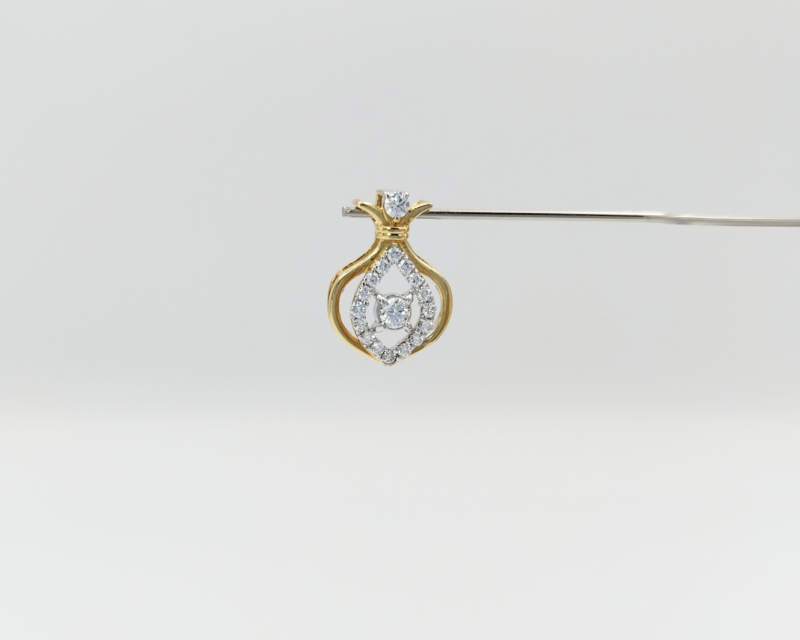 Vase shape, Diamond pendent